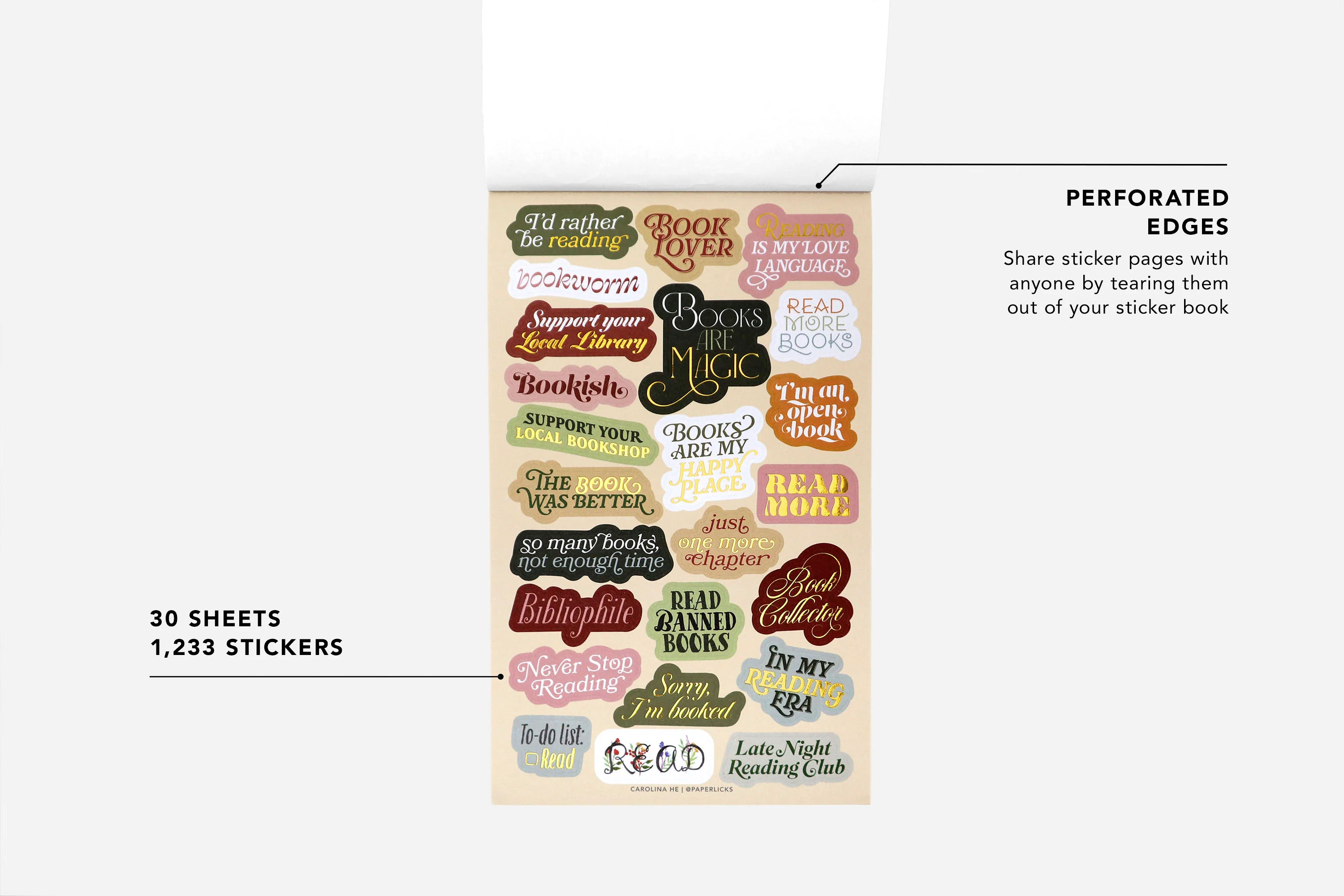 Book Lovers Sticker Book - Image 4