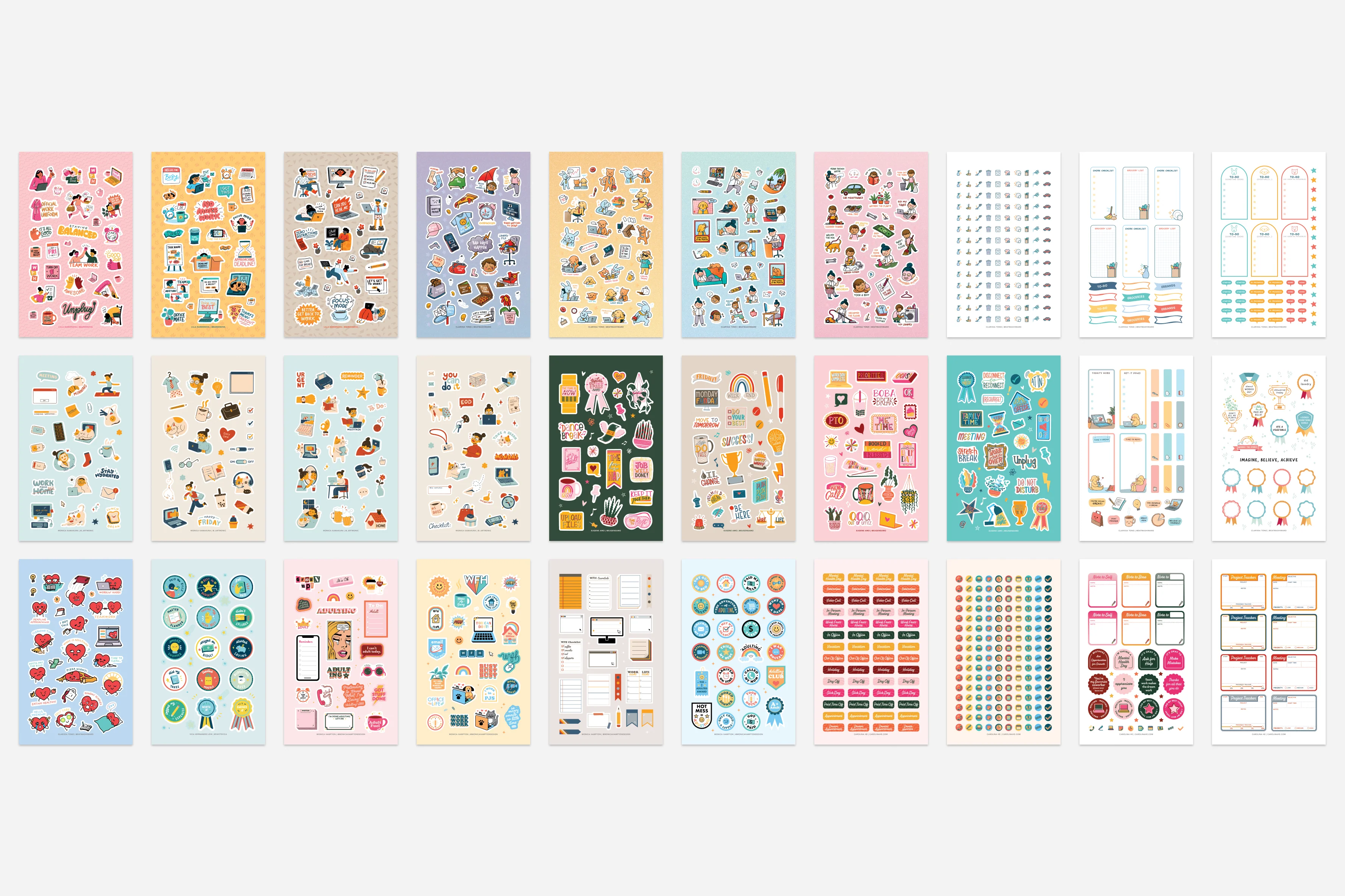 Digital Adulting, Work and Everyday Life Sticker Book - Image 3