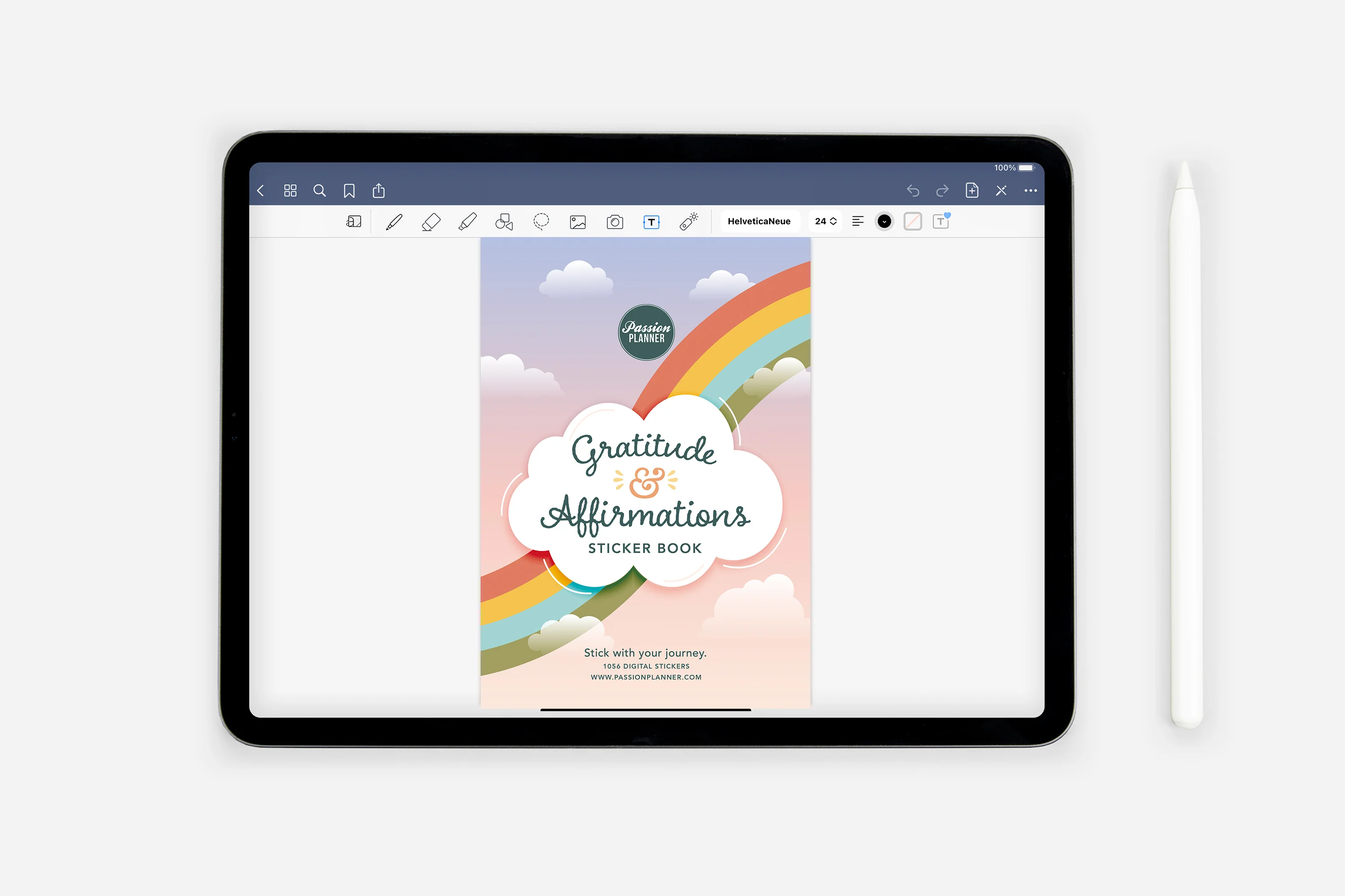 Digital Gratitude and Affirmations Sticker Book