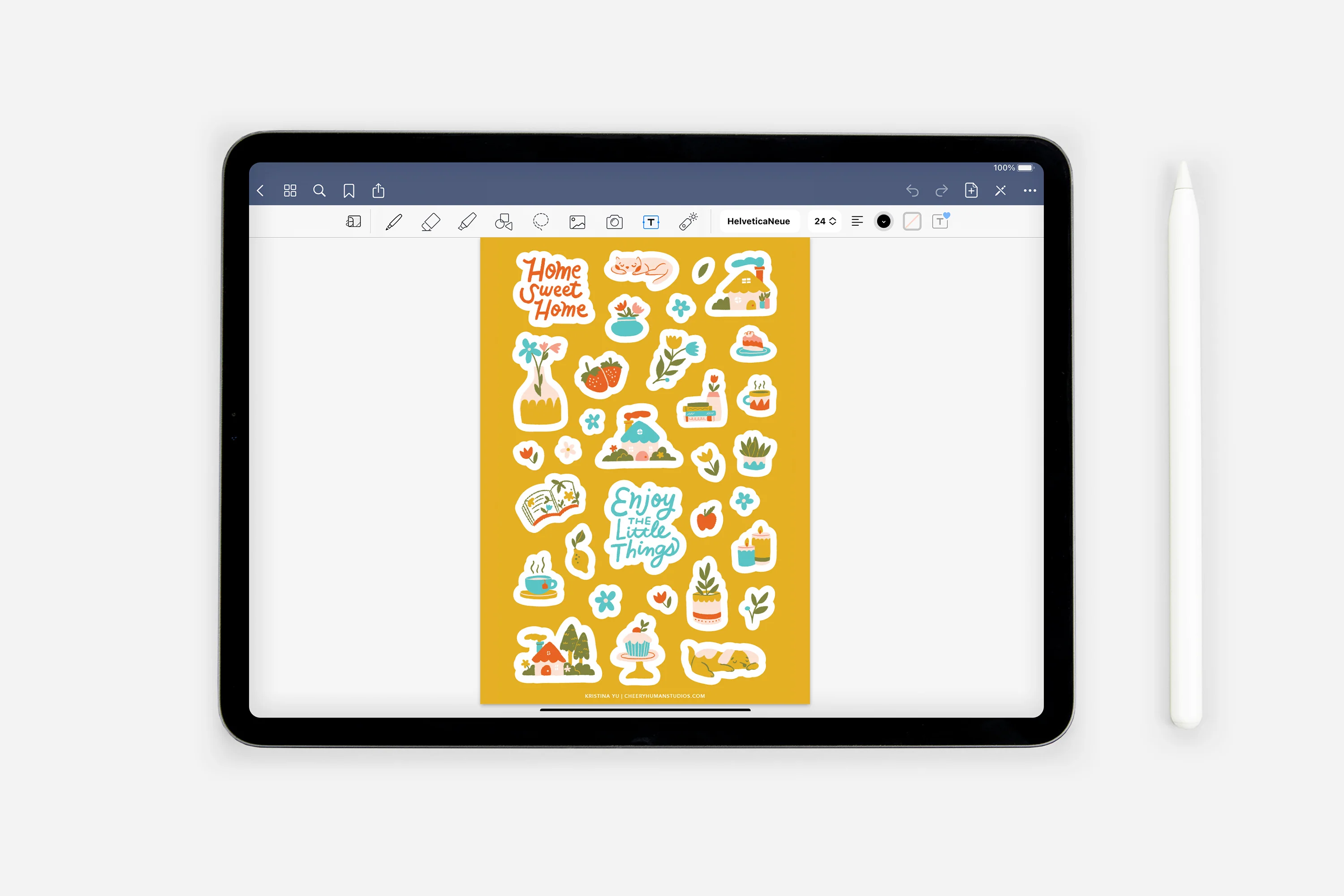 Digital Gratitude and Affirmations Sticker Book - Image 2
