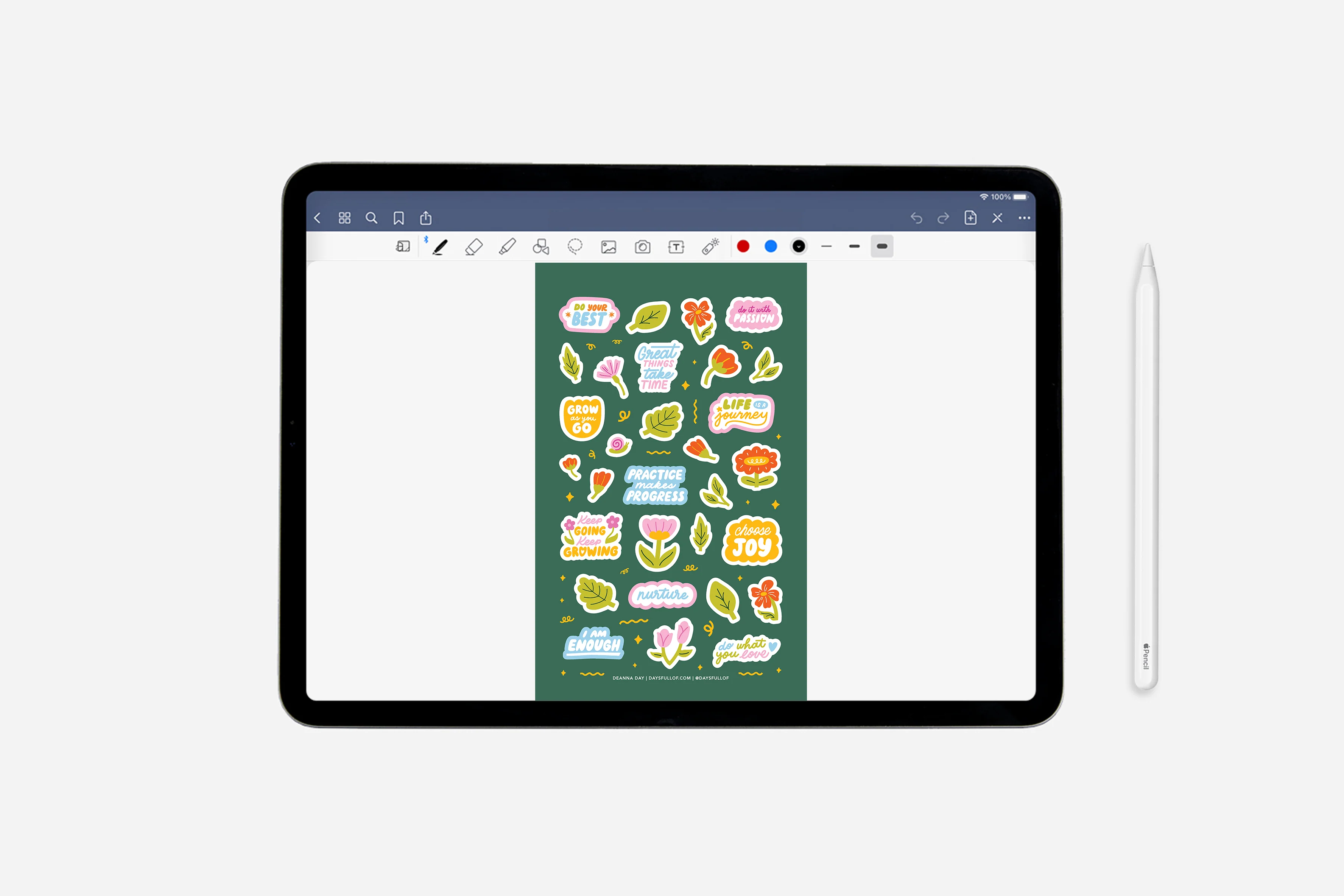 Digital Growth and Goals Sticker Book - Image 2