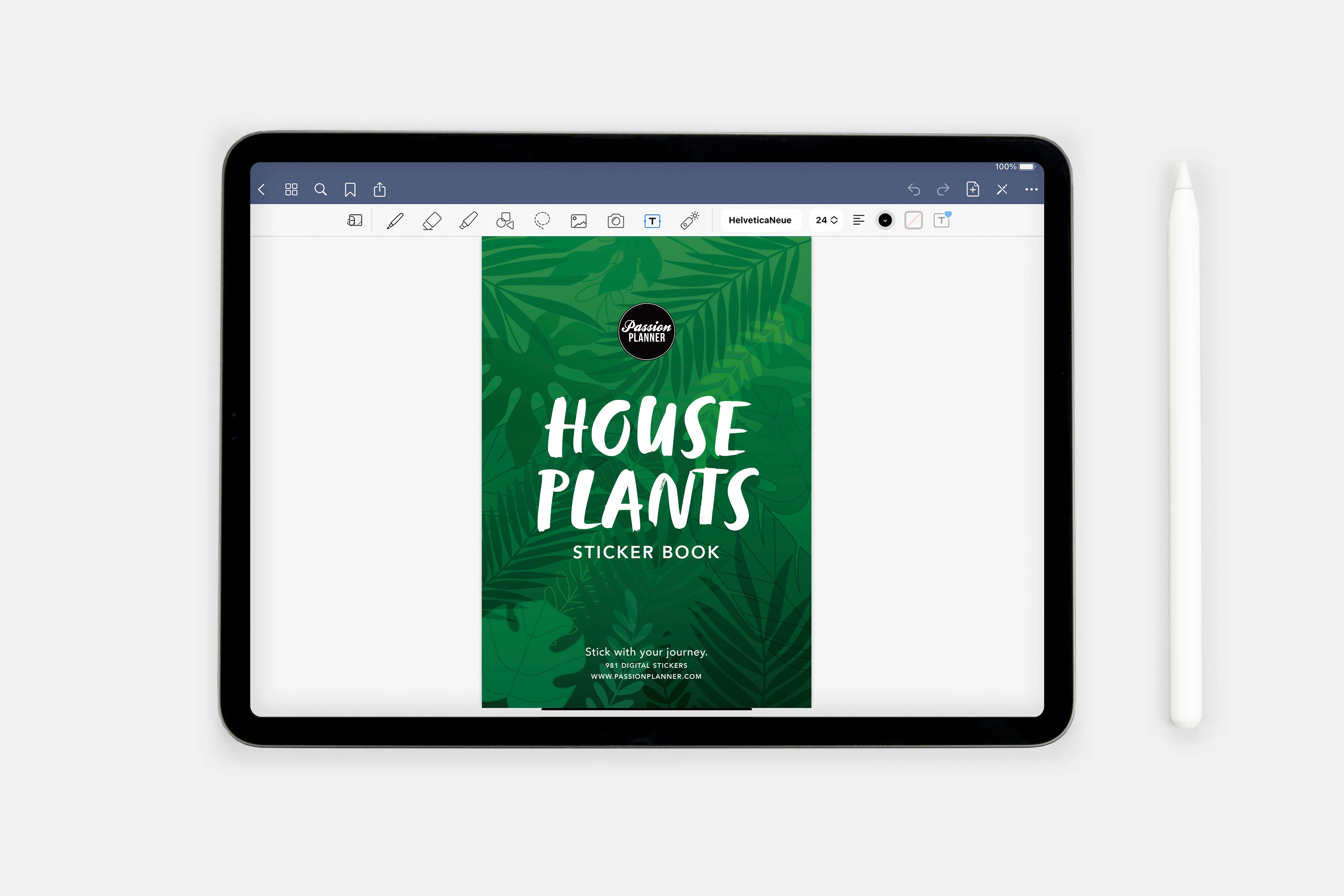 Digital Houseplants Sticker Book