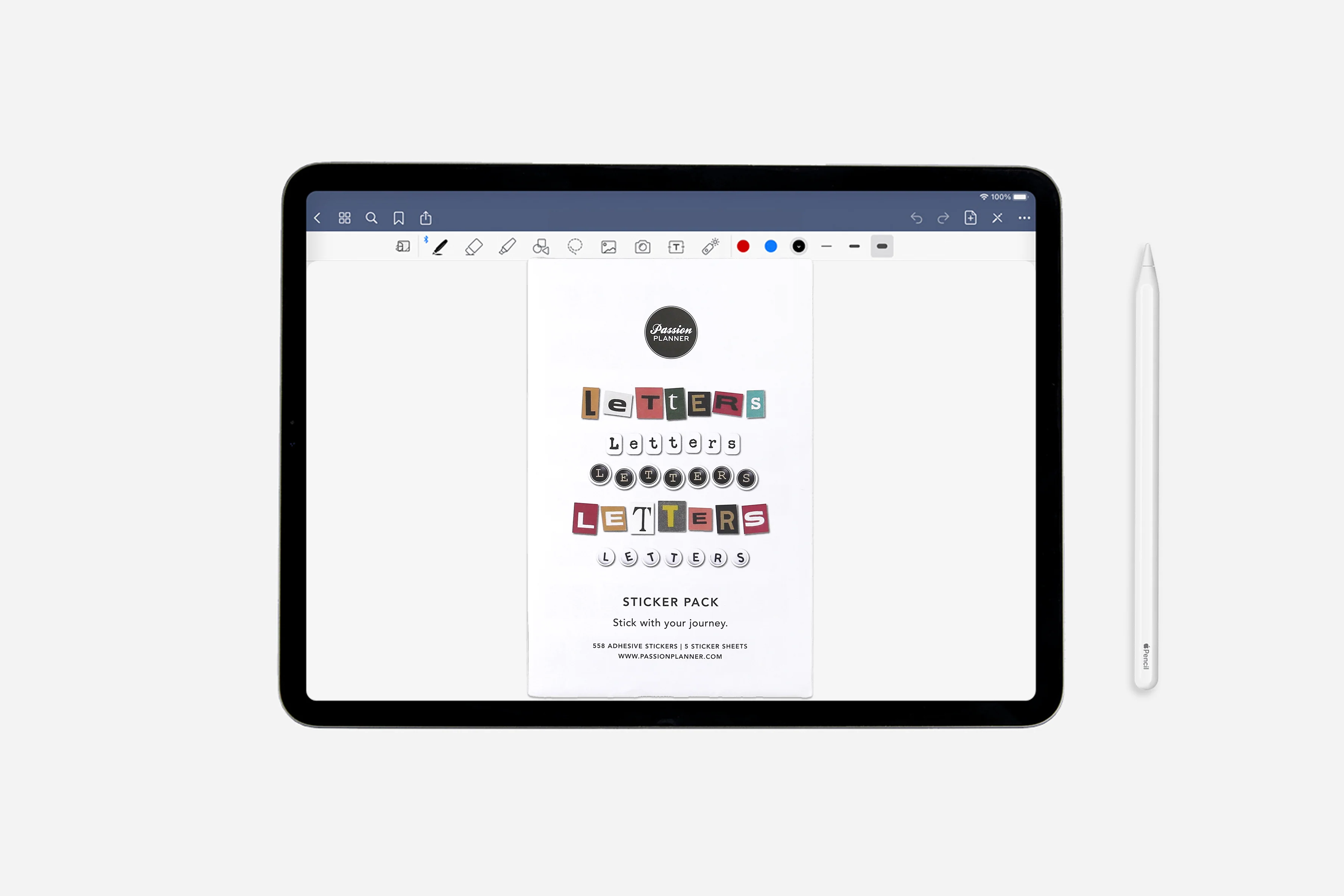 Digital Letters Sticker Pack