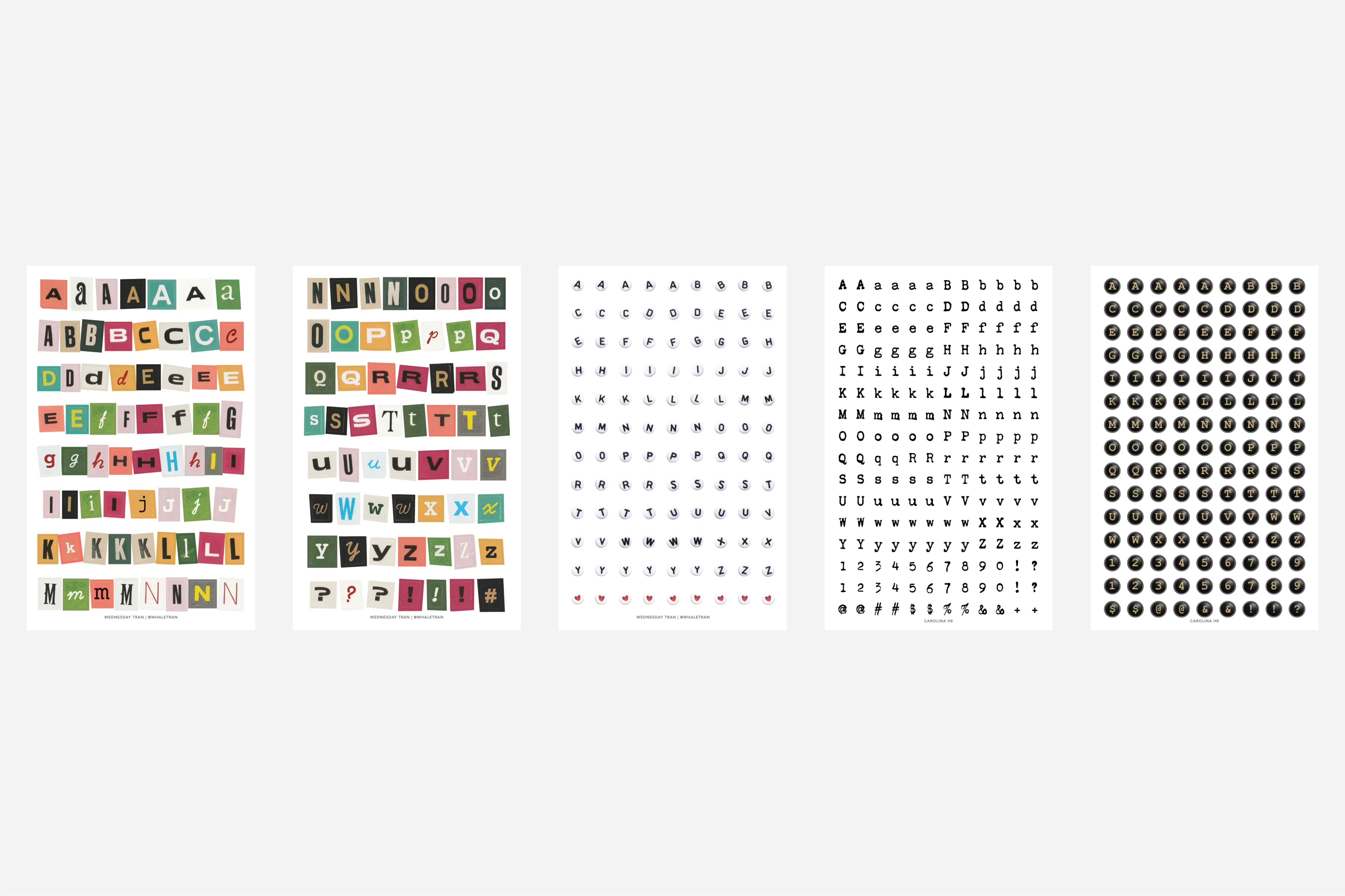 Digital Letters Sticker Pack - Image 3