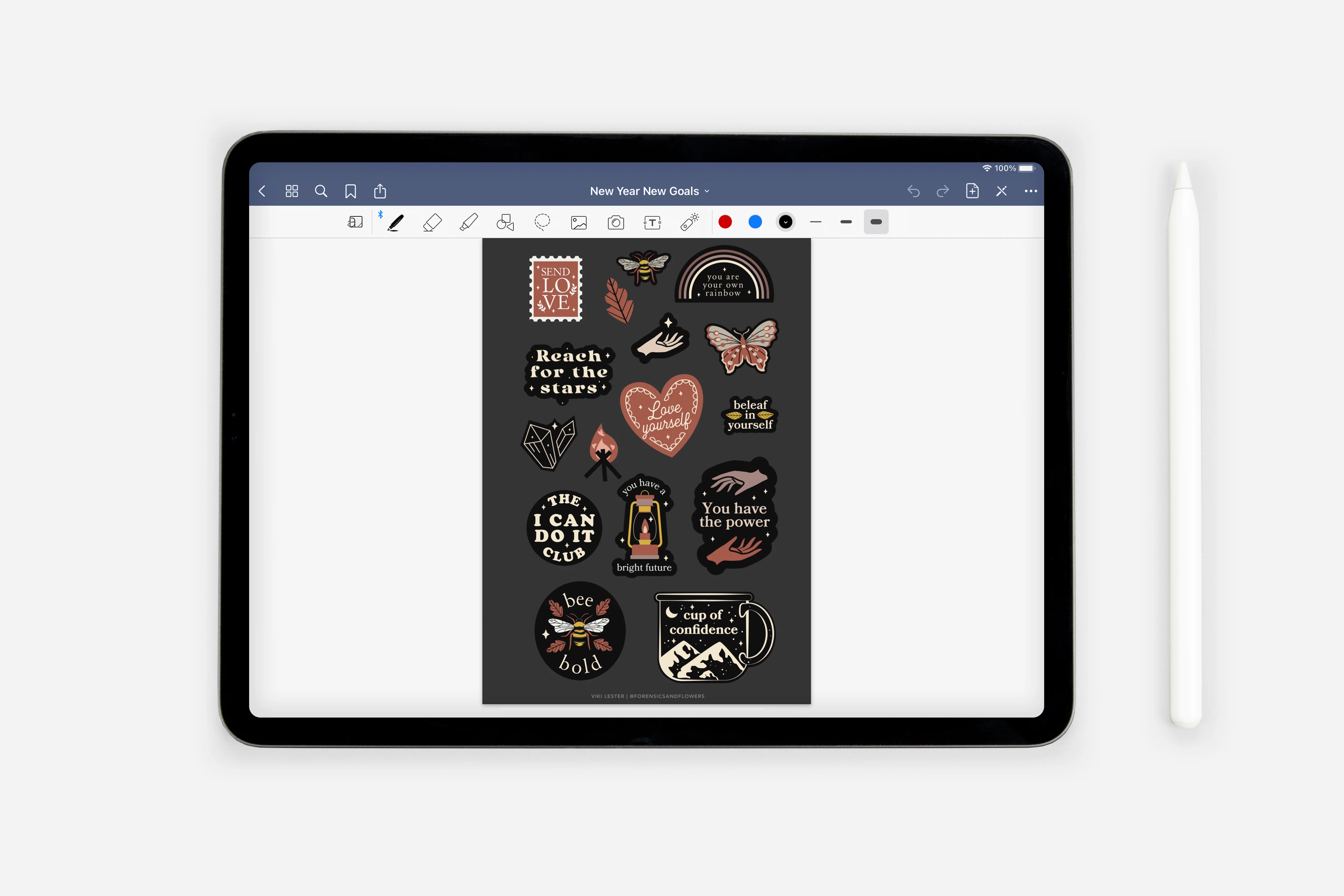Digital New Year New Goals Sticker Book - Image 2