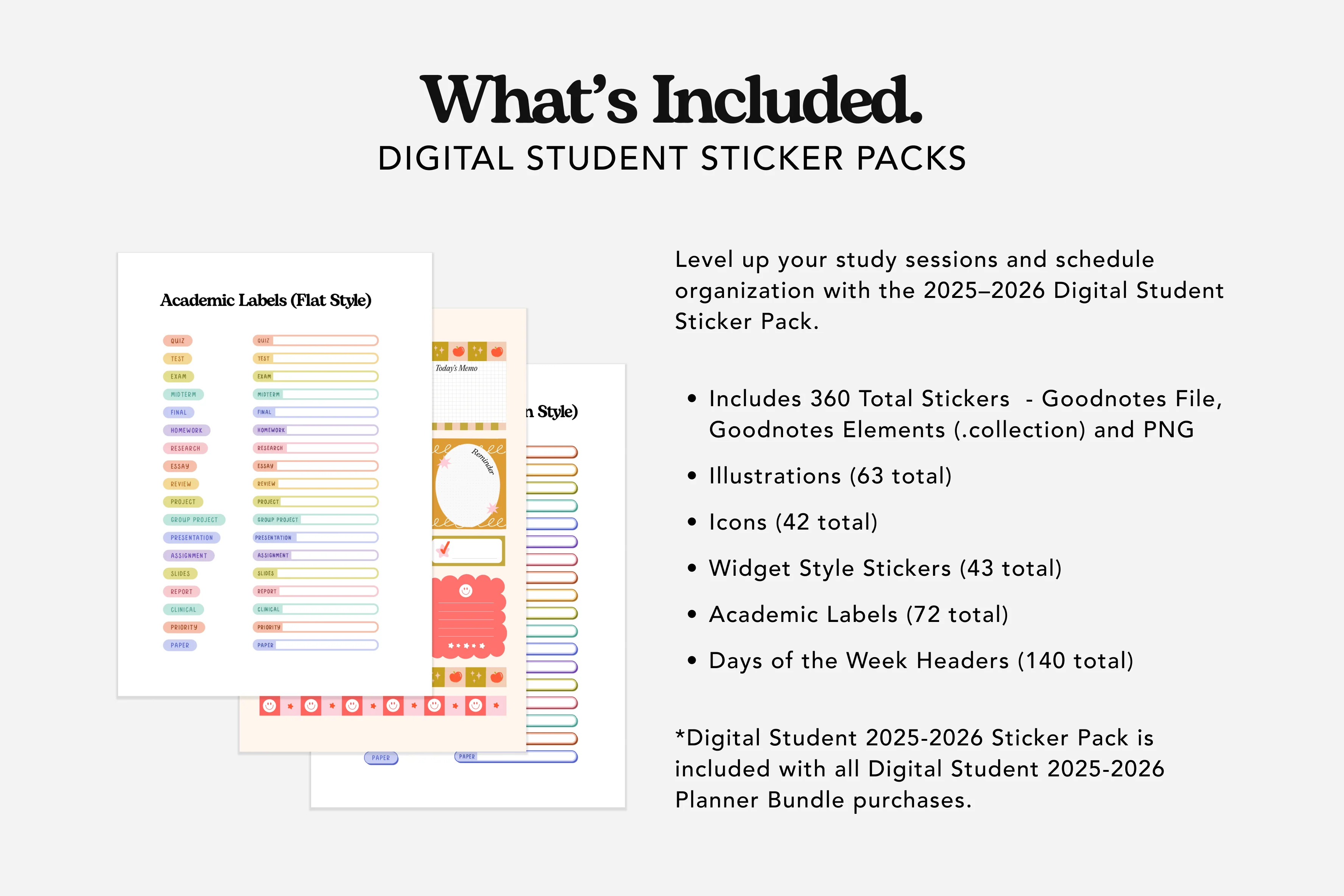 Digital Student 2025-2026 Sticker Pack - Image 2