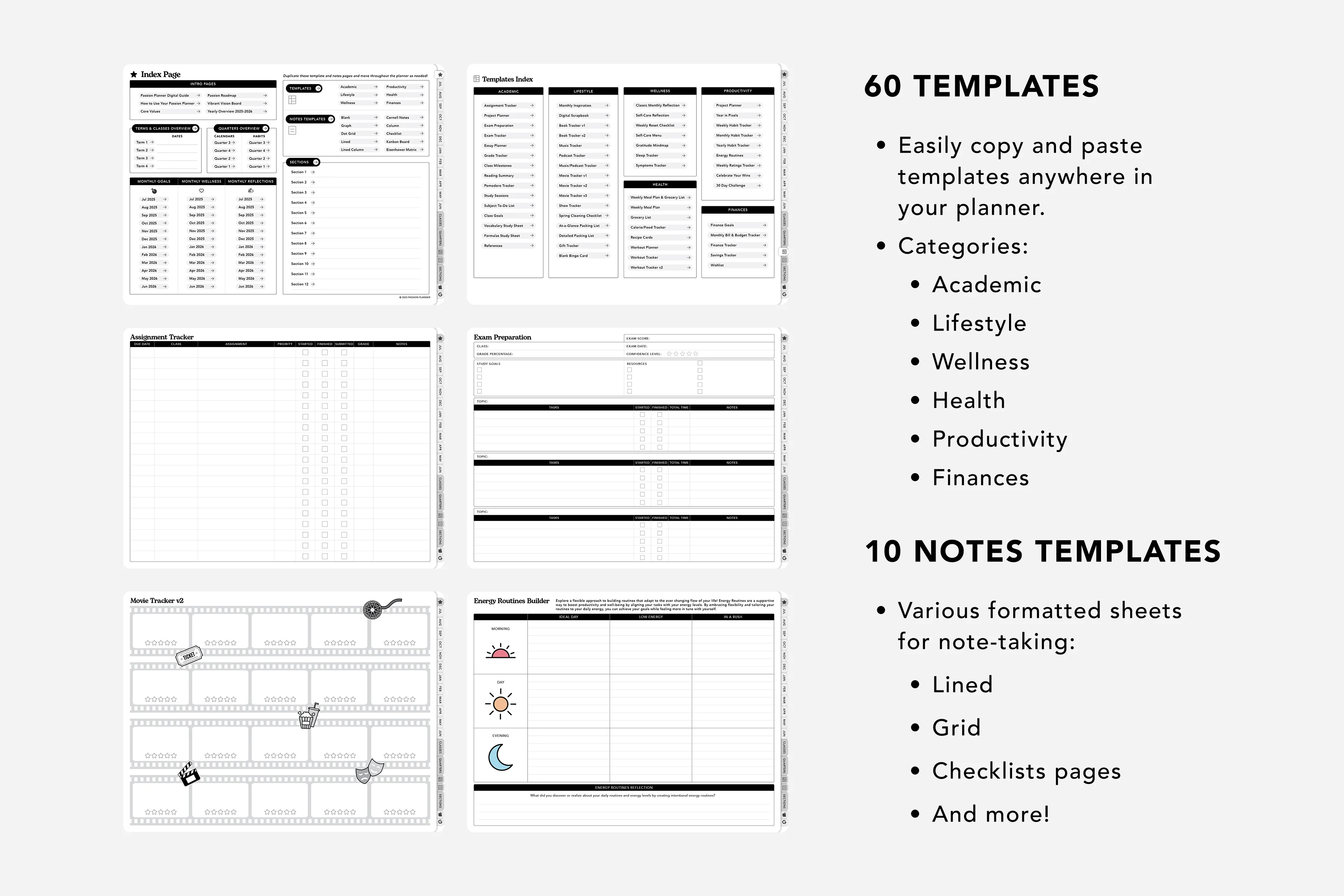 Digital Student Planner - 2025-2026 Weekly & Daily - Elite Black - Image 6