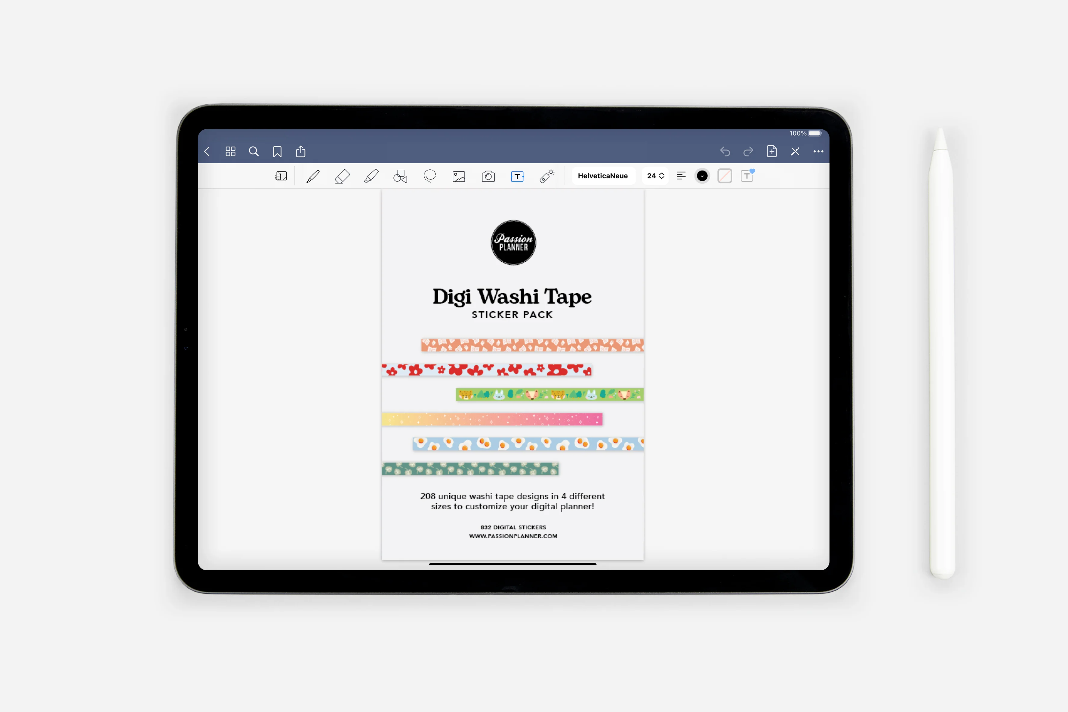 Digital Washi Tape Sticker Pack