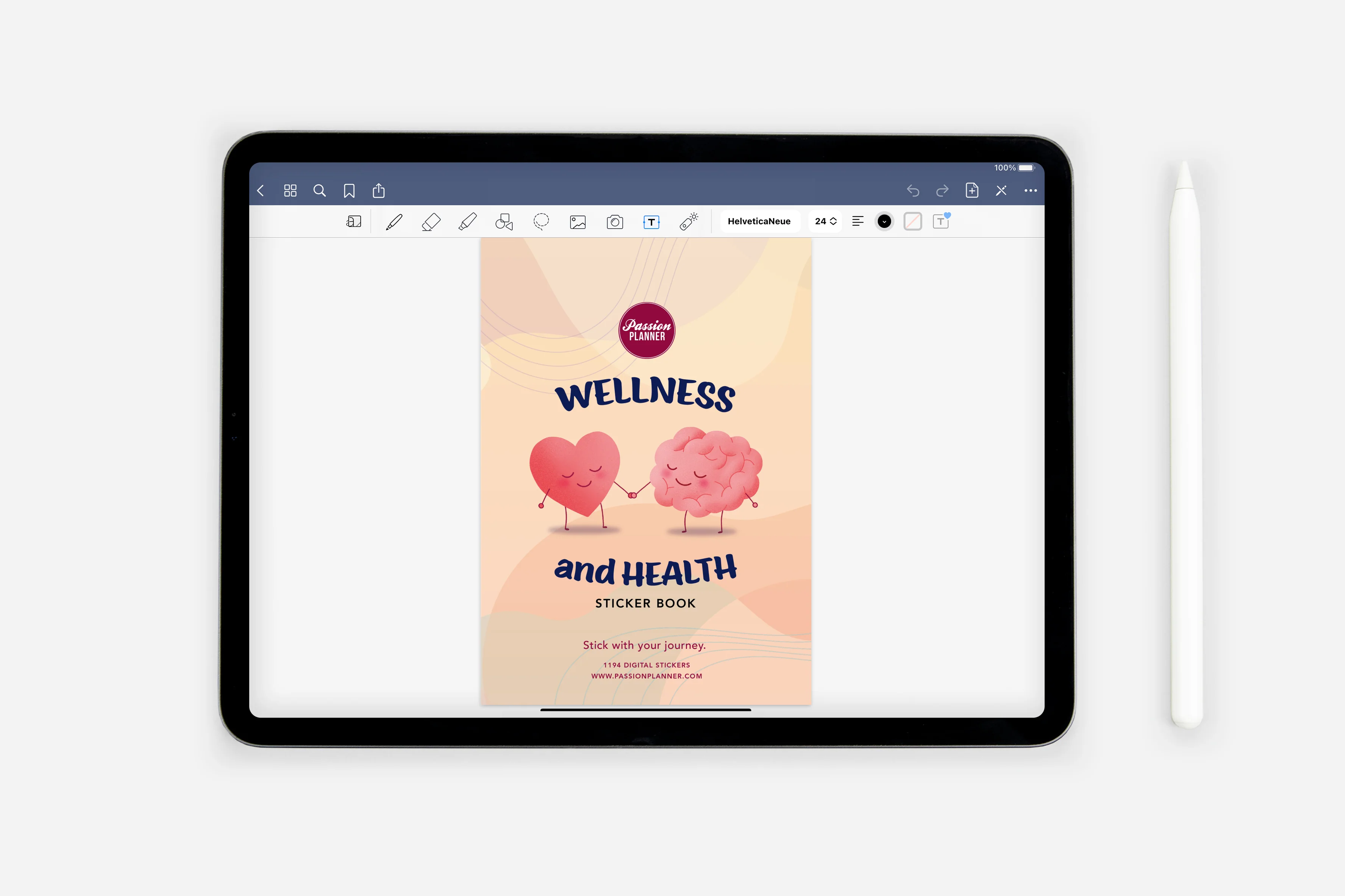 Digital Wellness and Health Sticker Book