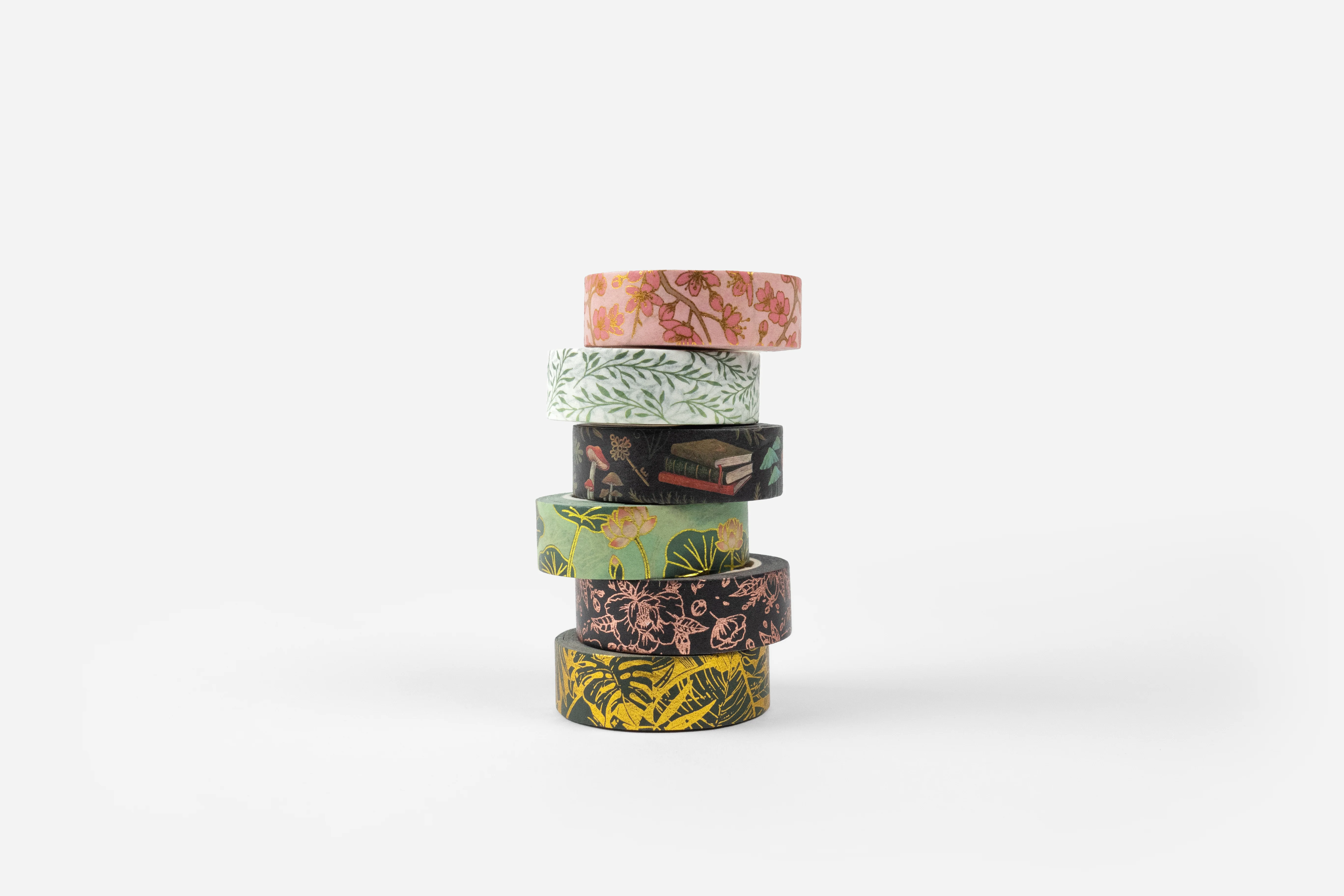 Golden Nature Washi Tape Set - 6 Rolls - Image 3
