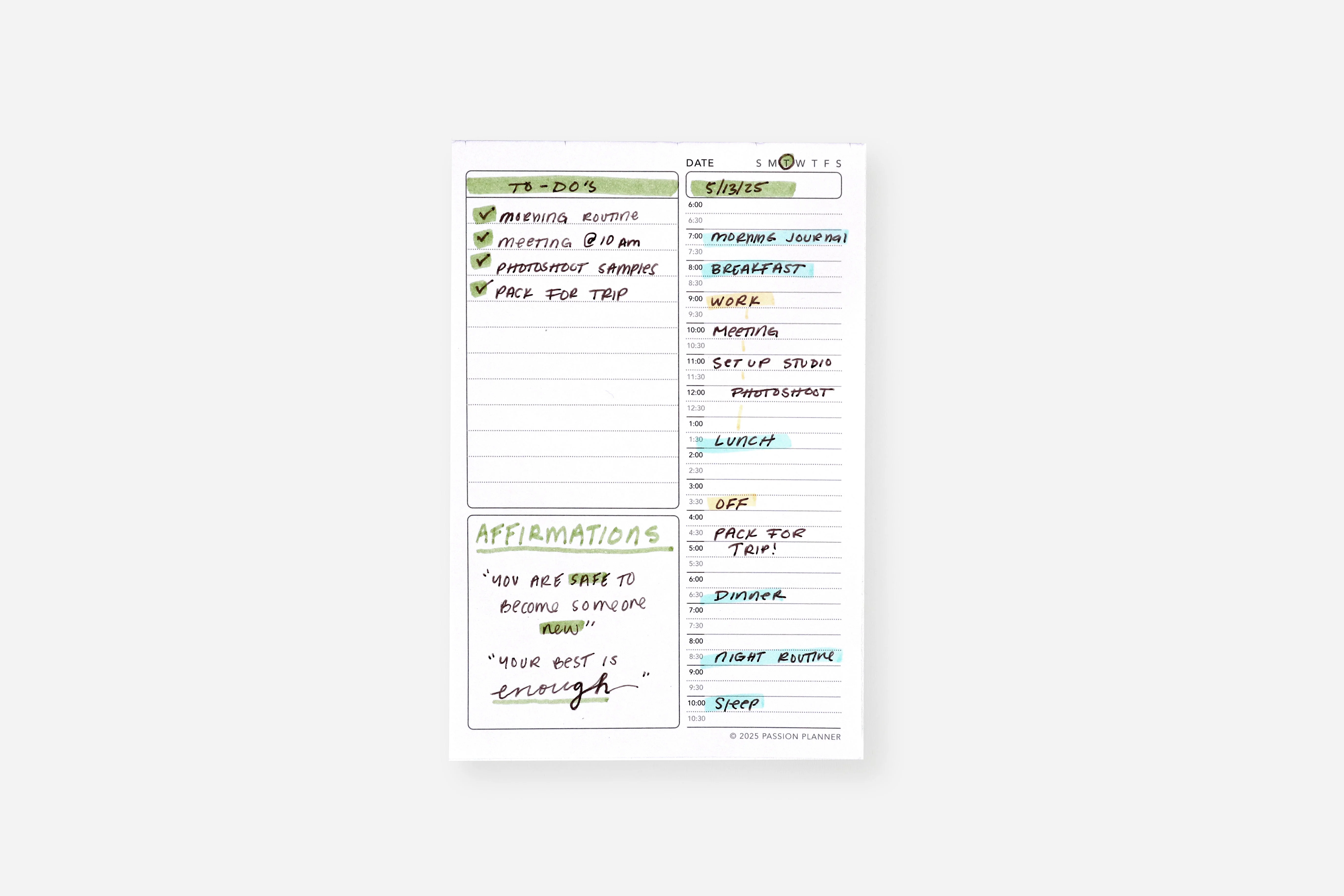 Notepad Insert - Daily Schedule - Image 2