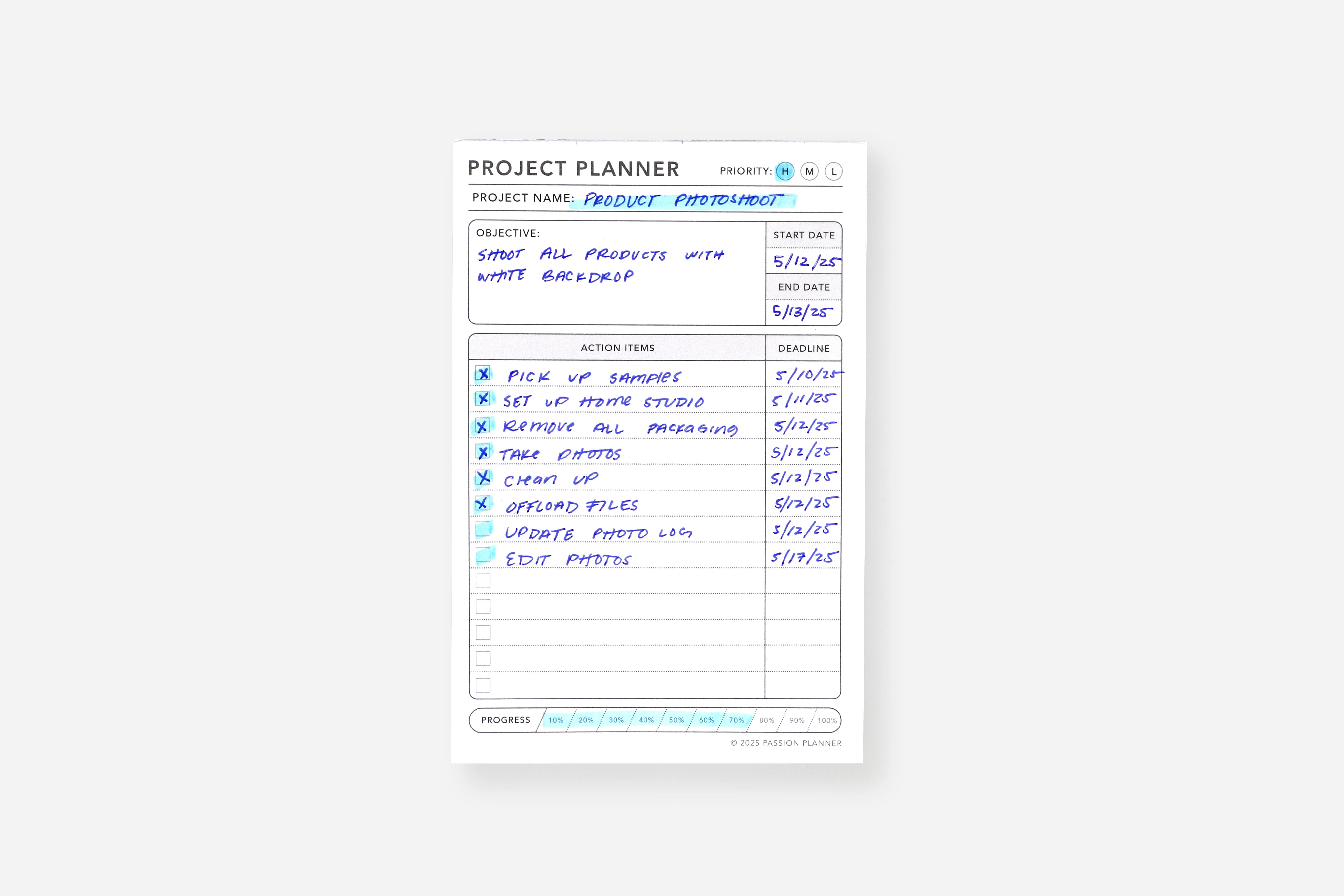 Notepad Insert - Project Planner - Image 2