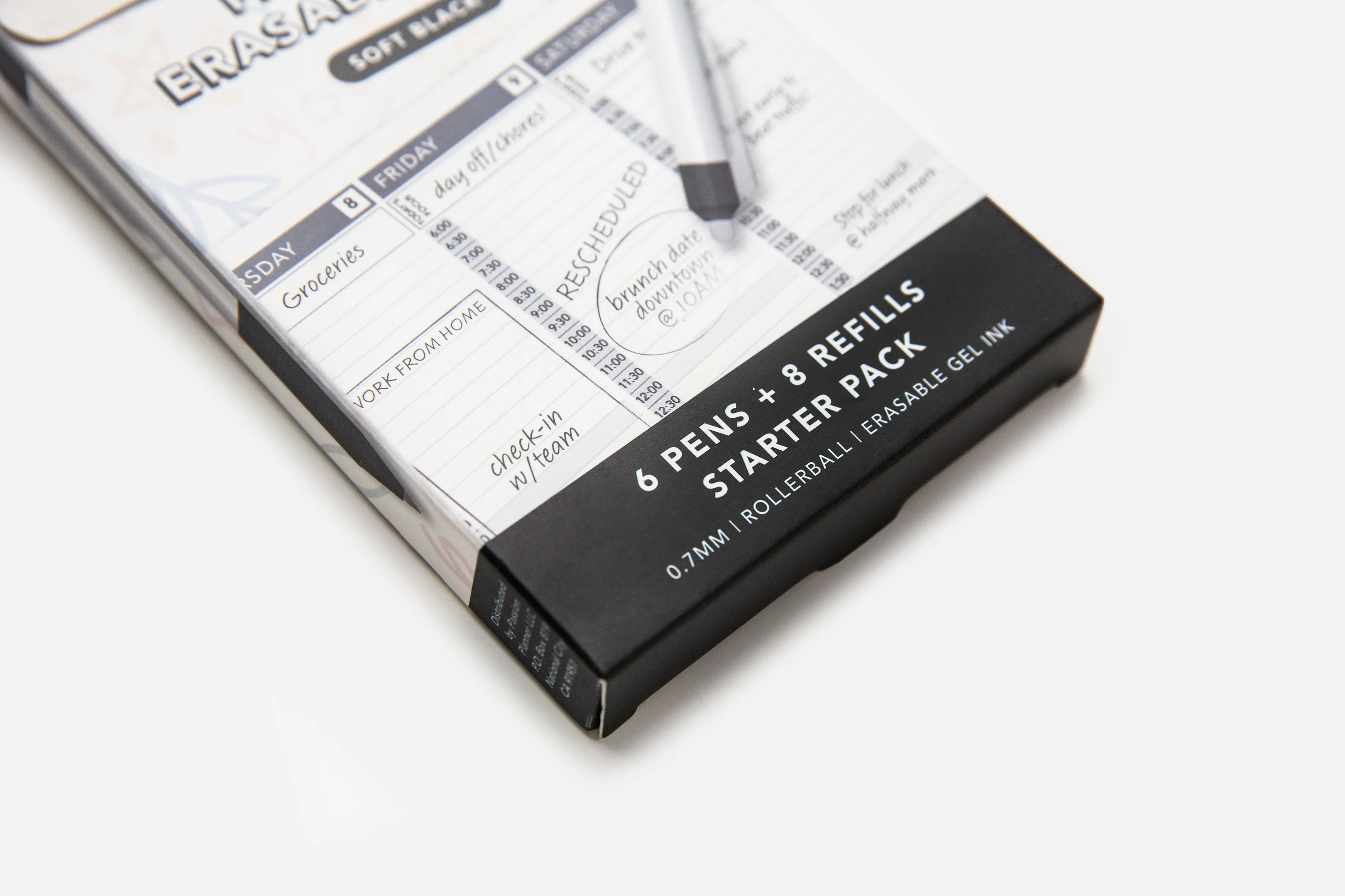 Passion Erasable Pens Starter Pack - Soft Black (6 Pens + 8 Refills) - Image 8