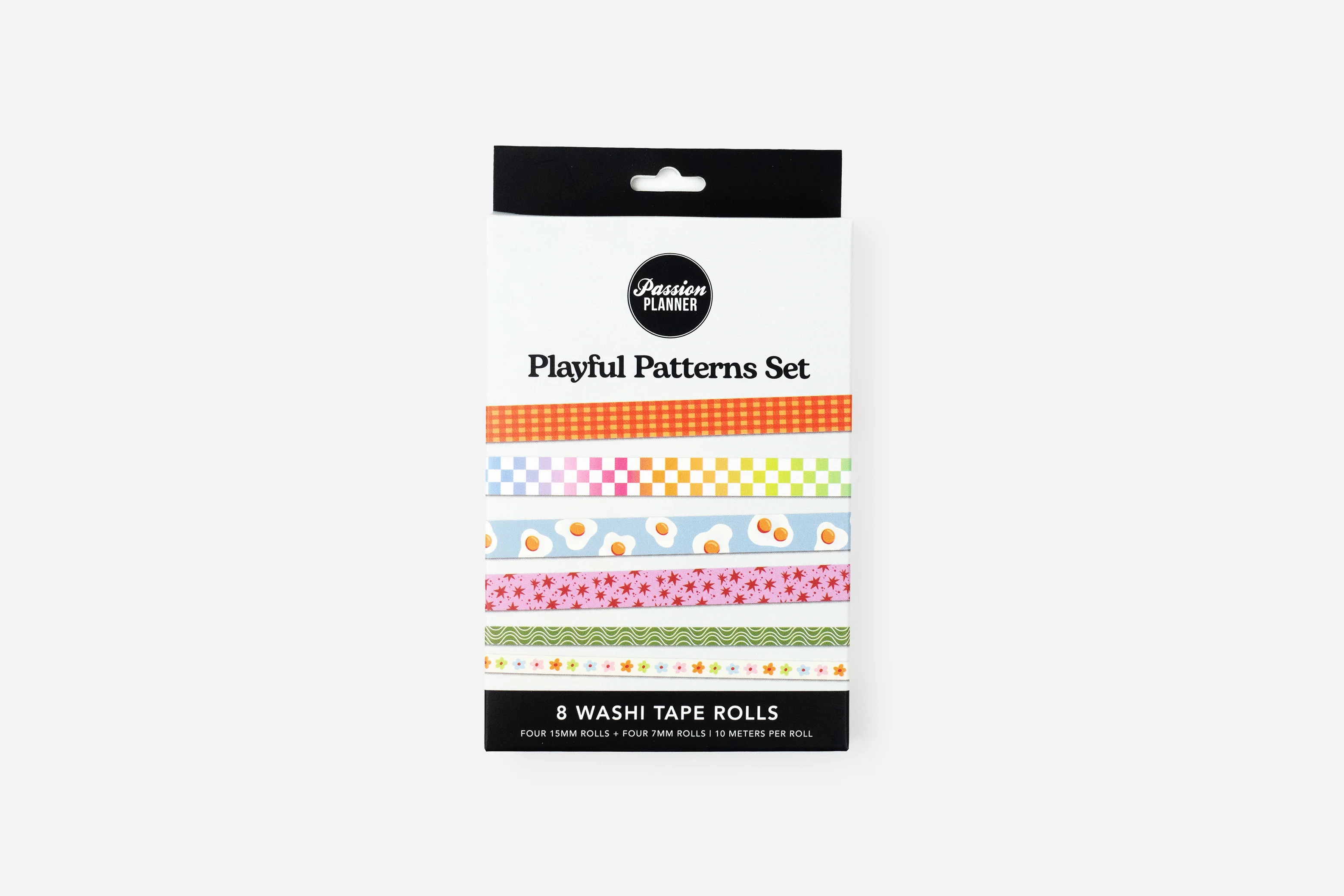 Playful Patterns Washi Tape Set - 8 Rolls
