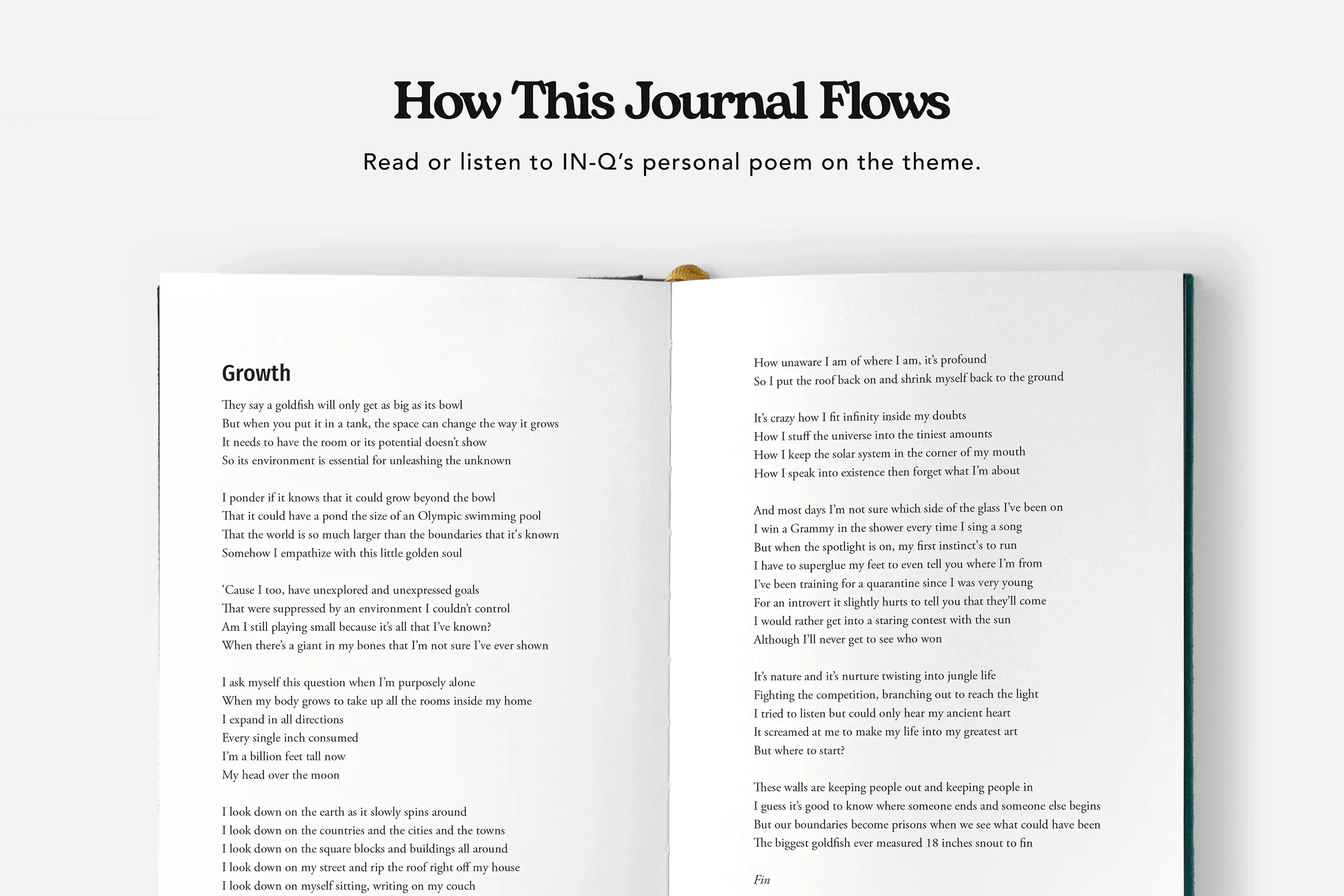 The Never Ending Now Poetry Journal - Mocha Brown - Image 4