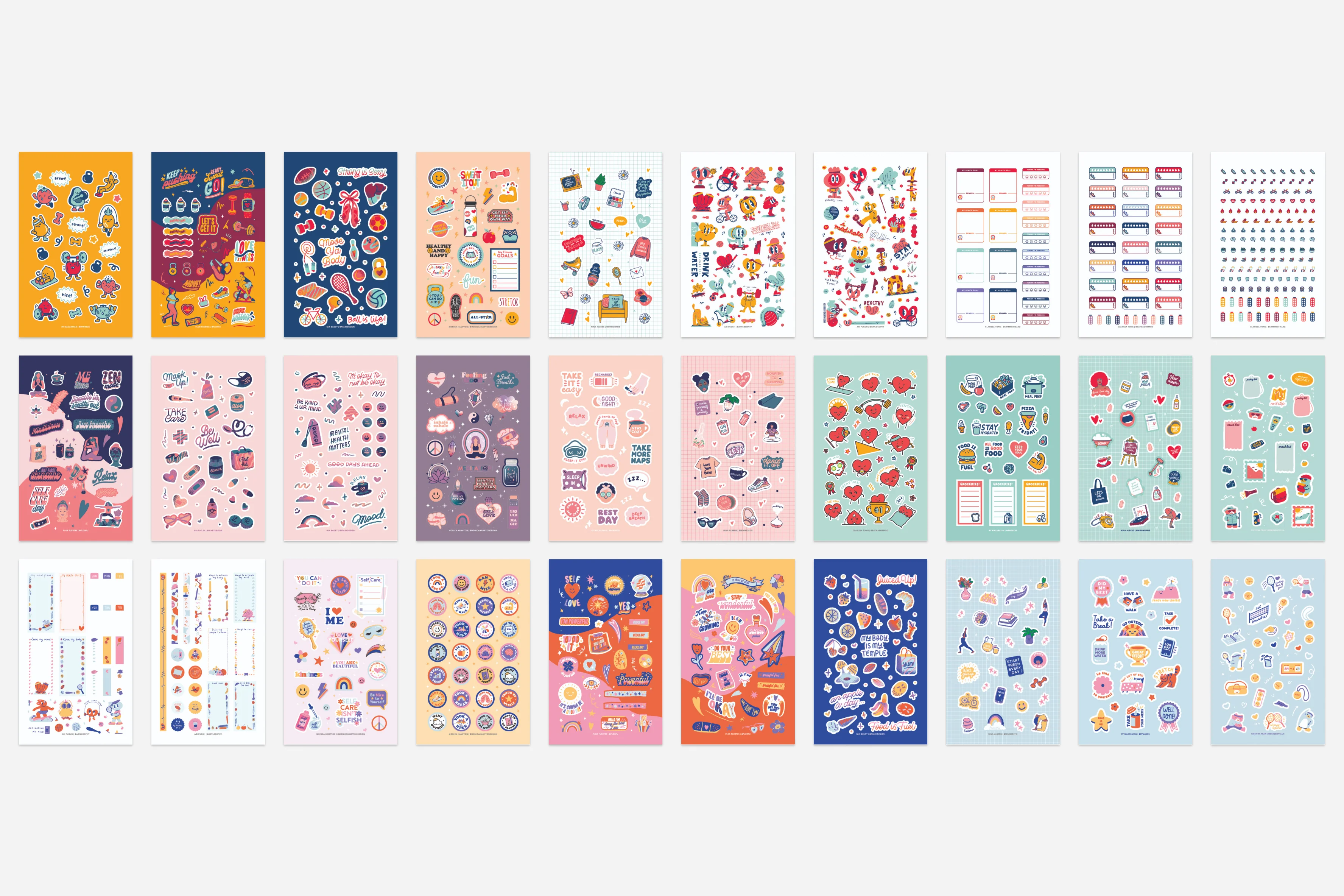 Wellness and Health Sticker Book - Image 2